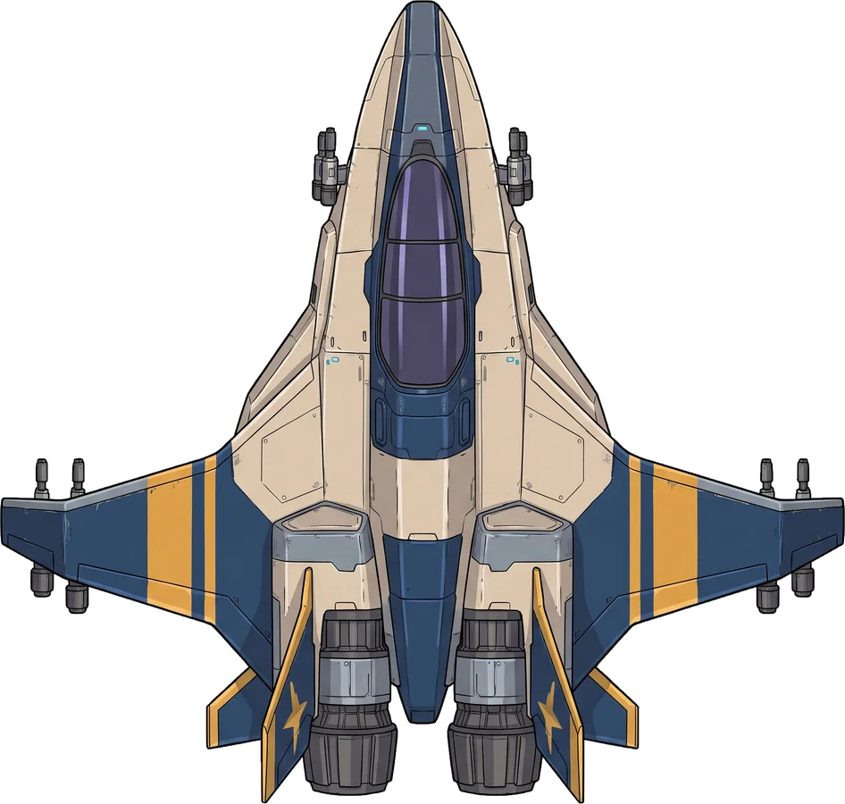 HY-21: top view, nose to the left