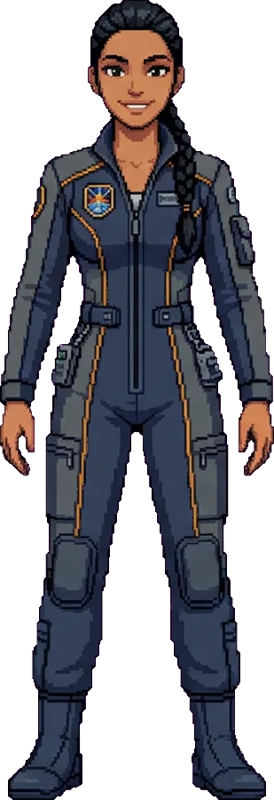 Full-length character art of Priya Sandoval