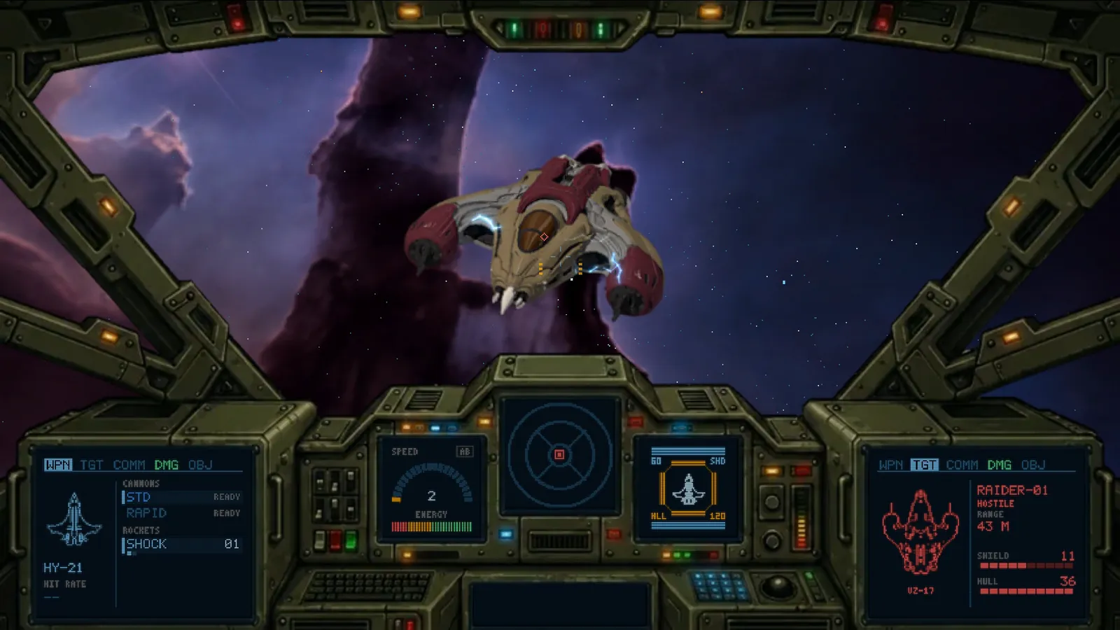 VZ-17 head-on at the pillars